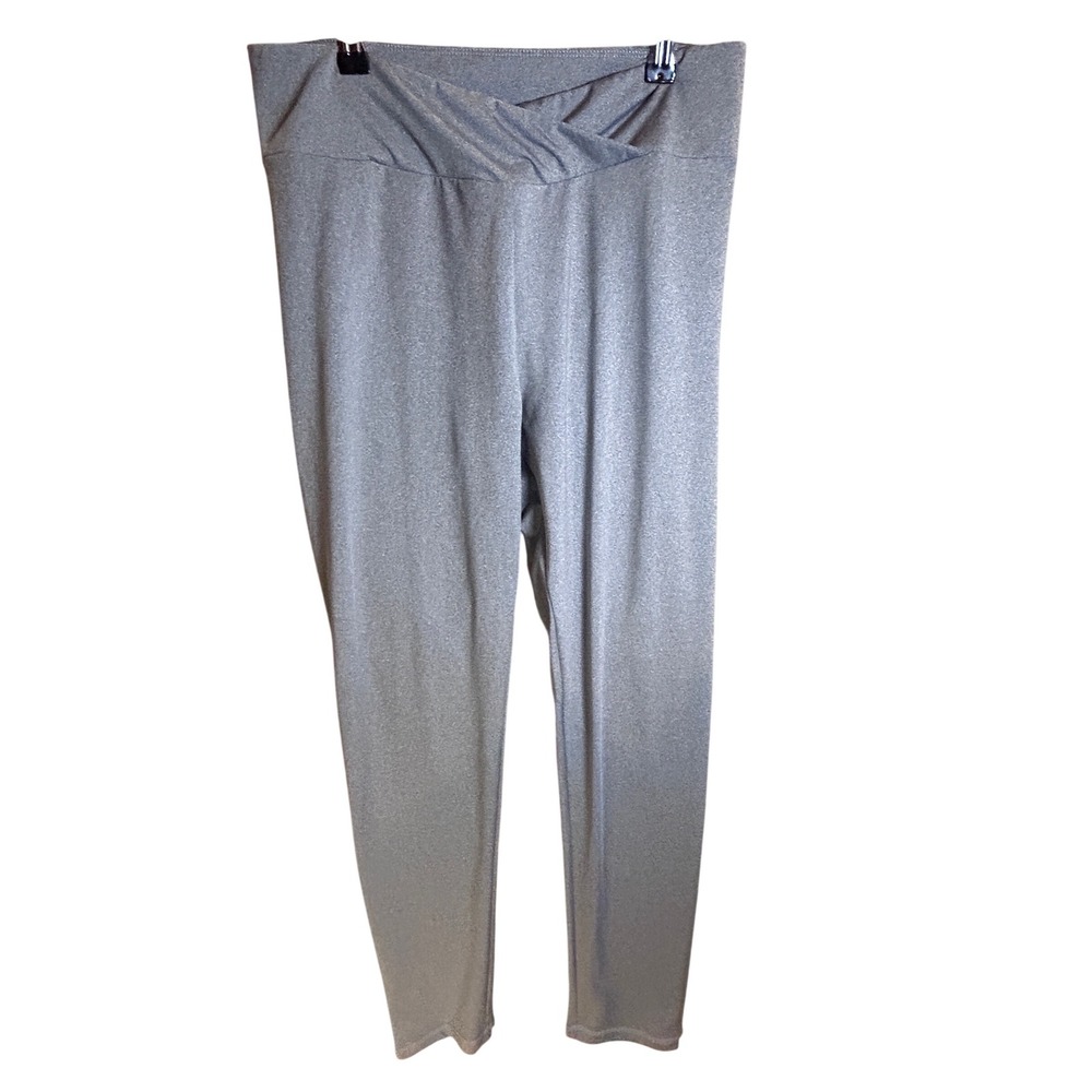 PrettyLittleThing Leggings Womens 10 Gray Excellent Scrunch Bum V-Waist Active